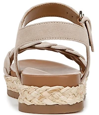 Naturalizer Neila Suede Ankle Strap Espadrille Platform Sandals