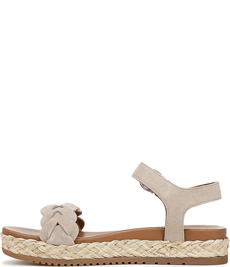 Naturalizer Neila Suede Ankle Strap Espadrille Platform Sandals