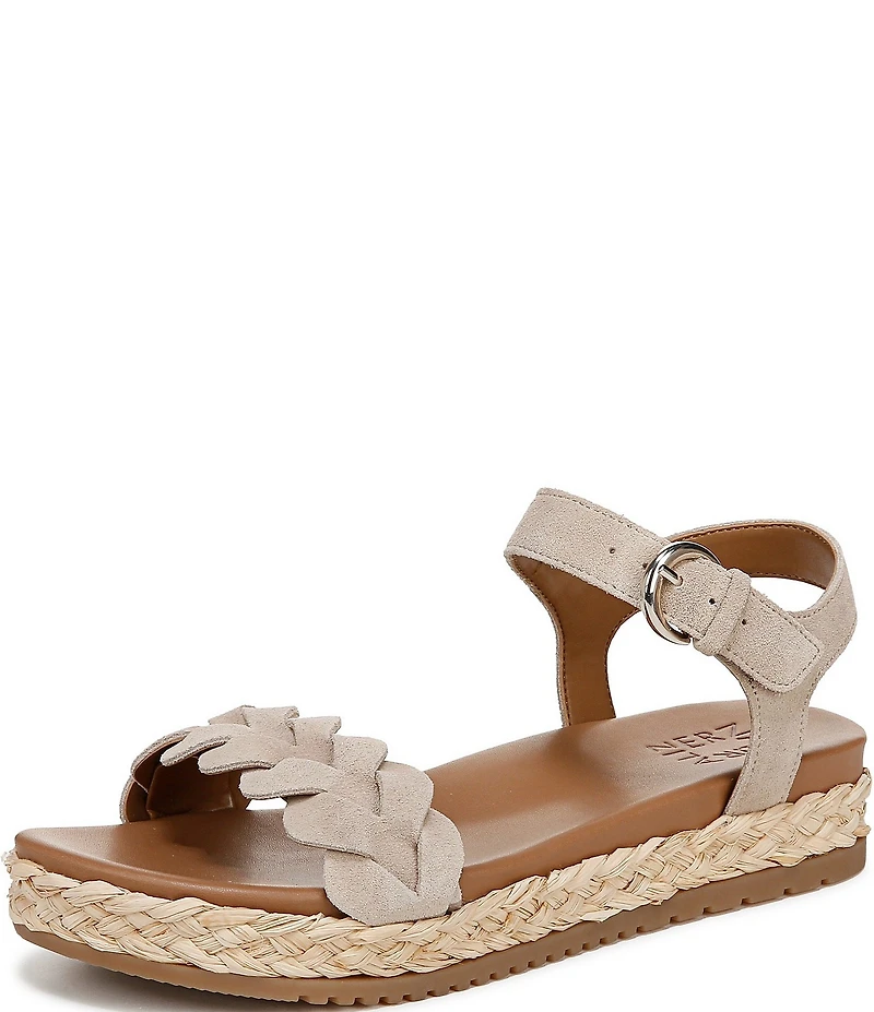 Naturalizer Neila Suede Ankle Strap Espadrille Platform Sandals