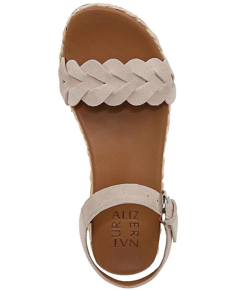 Naturalizer Neila Suede Ankle Strap Espadrille Platform Sandals