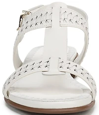 Naturalizer Nia Leather Buckle Hardware T-Strap Ankle Wrap Sandals