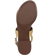 Naturalizer Nia Suede Buckle Hardware T-Strap Ankle Wrap Sandals