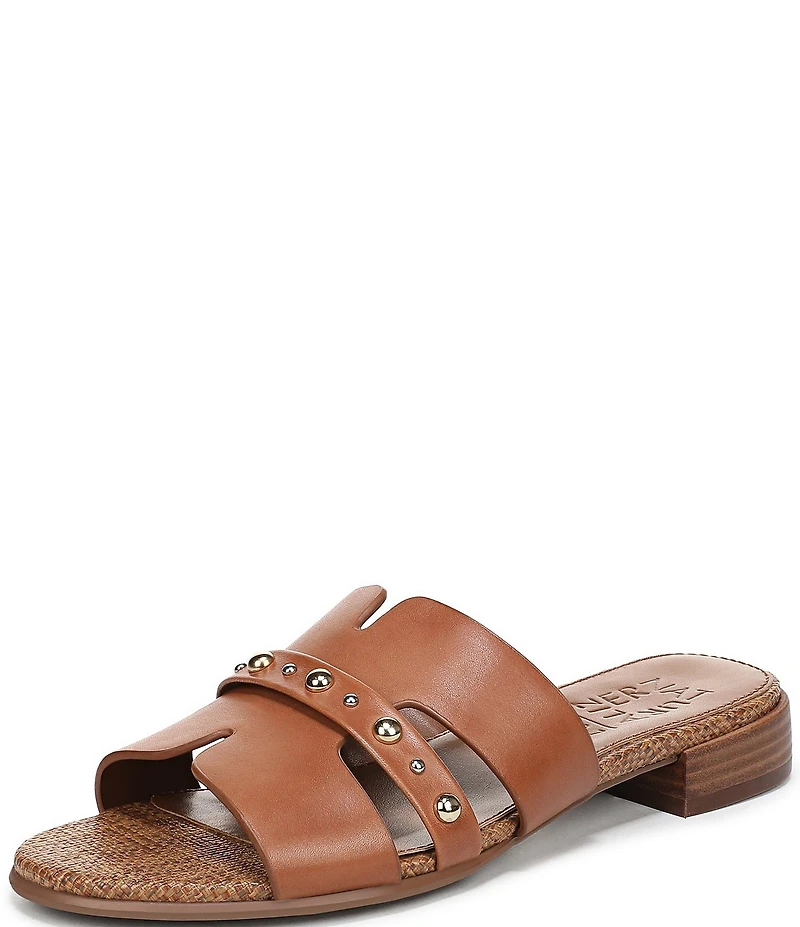Naturalizer Niche Leather and Stud Slide Sandals