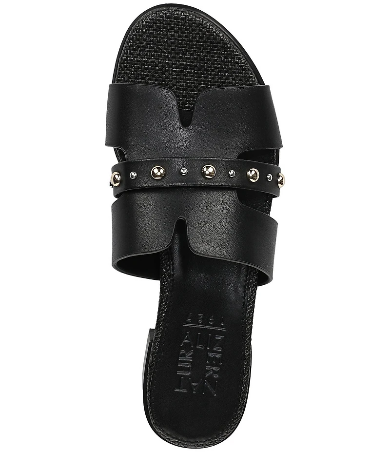 Naturalizer Niche Leather and Stud Slide Sandals