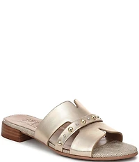 Naturalizer Niche Metallic Leather and Stud Slide Sandals