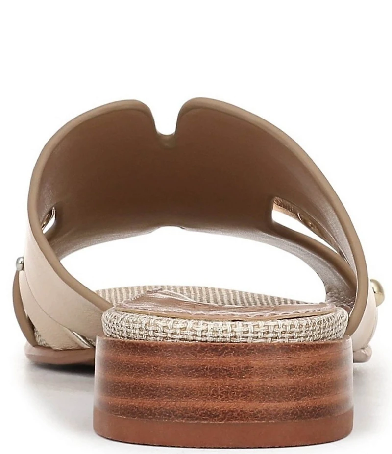 Naturalizer Niche Metallic Leather and Stud Slide Sandals