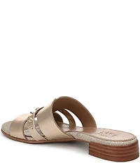 Naturalizer Niche Metallic Leather and Stud Slide Sandals
