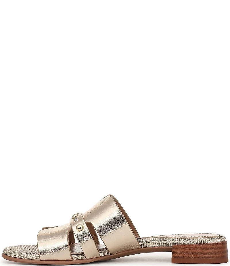 Naturalizer Niche Metallic Leather and Stud Slide Sandals