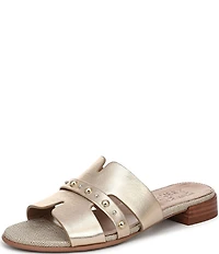 Naturalizer Niche Metallic Leather and Stud Slide Sandals