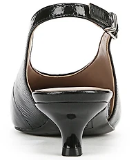 Naturalizer Nicolette Patent Leather Slingback Kitten Heel Pumps