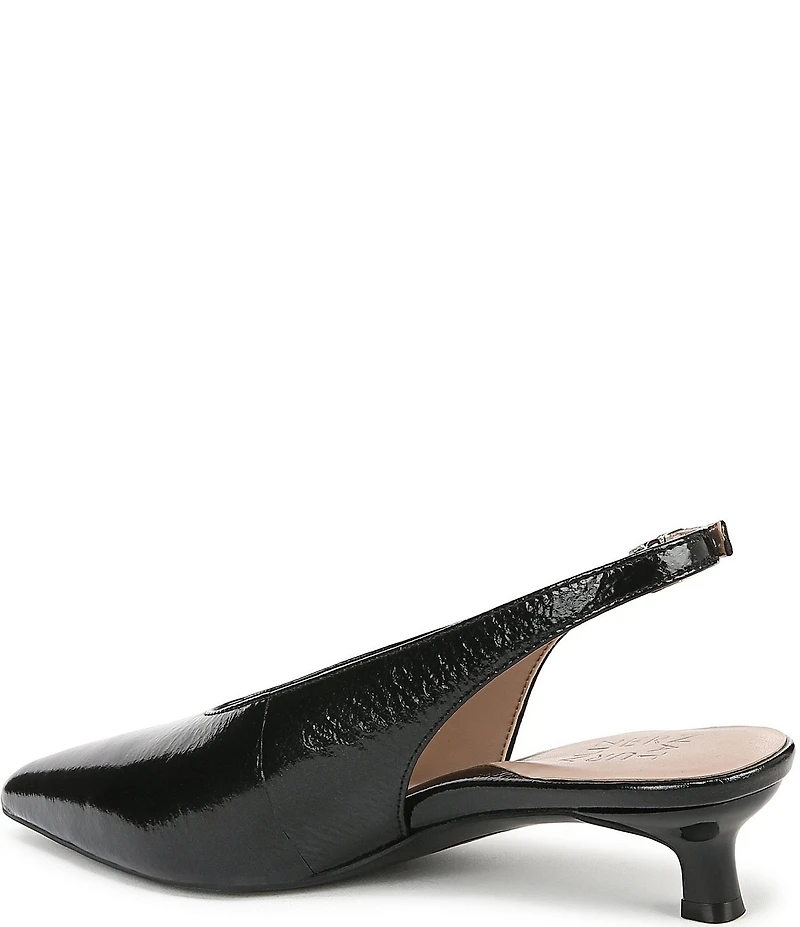 Naturalizer Nicolette Patent Leather Slingback Kitten Heel Pumps