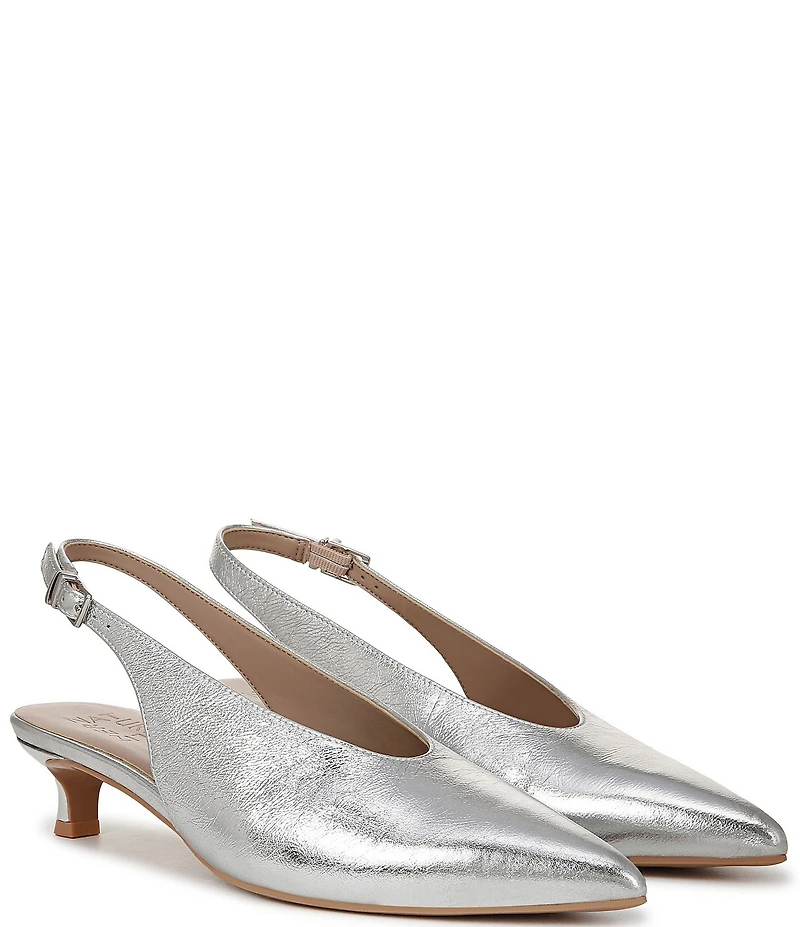 Naturalizer Nicolette Leather Slingback Kitten Heel Pumps
