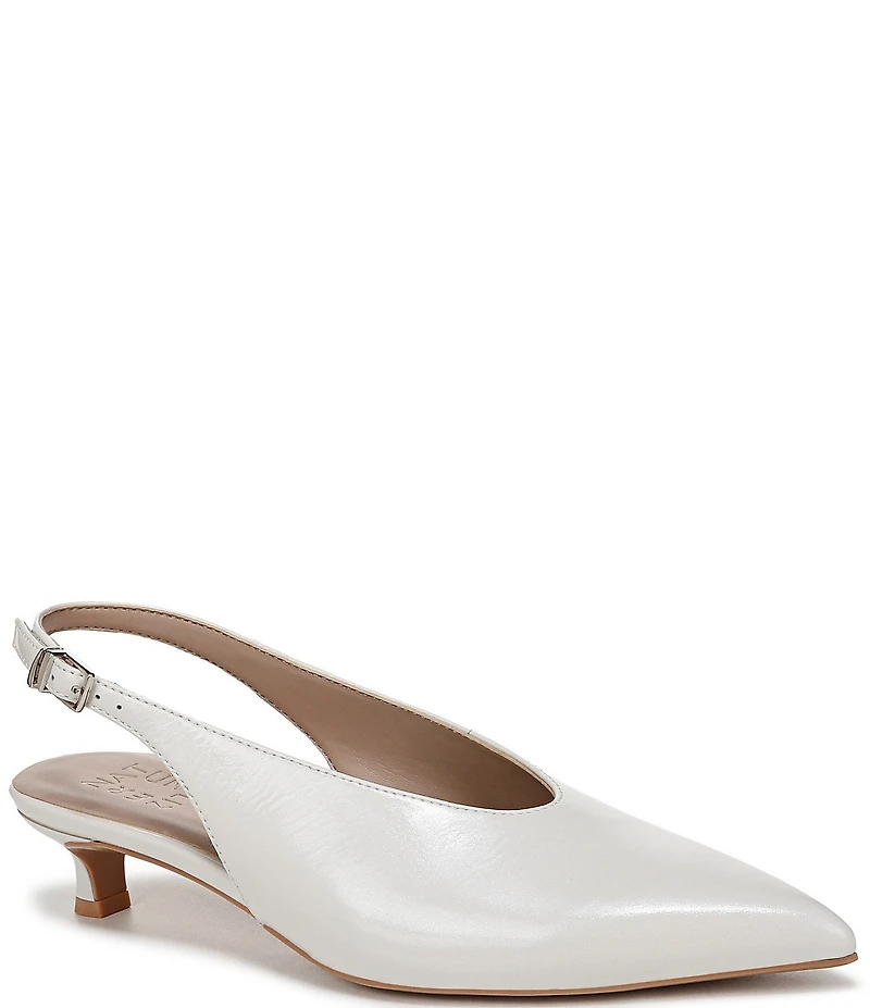 Naturalizer Nicolette Patent Leather Slingback Kitten Heel Pumps