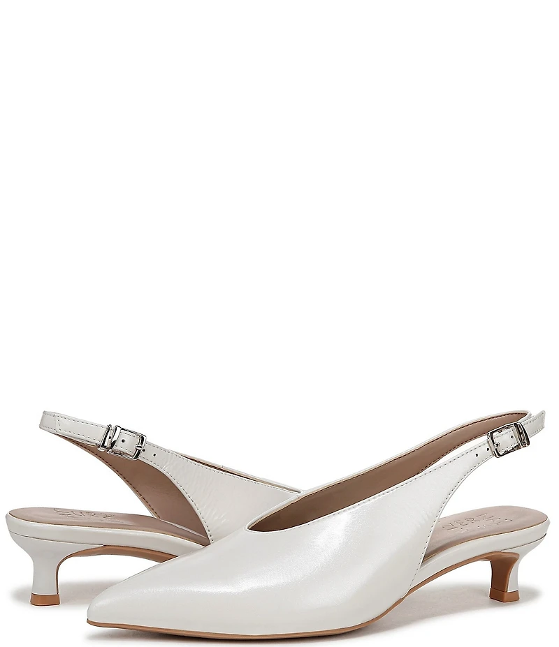 Naturalizer Nicolette Patent Leather Slingback Kitten Heel Pumps