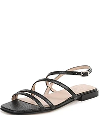 Naturalizer Nillie Snake Embossed Strappy Slingback Casual Sandals