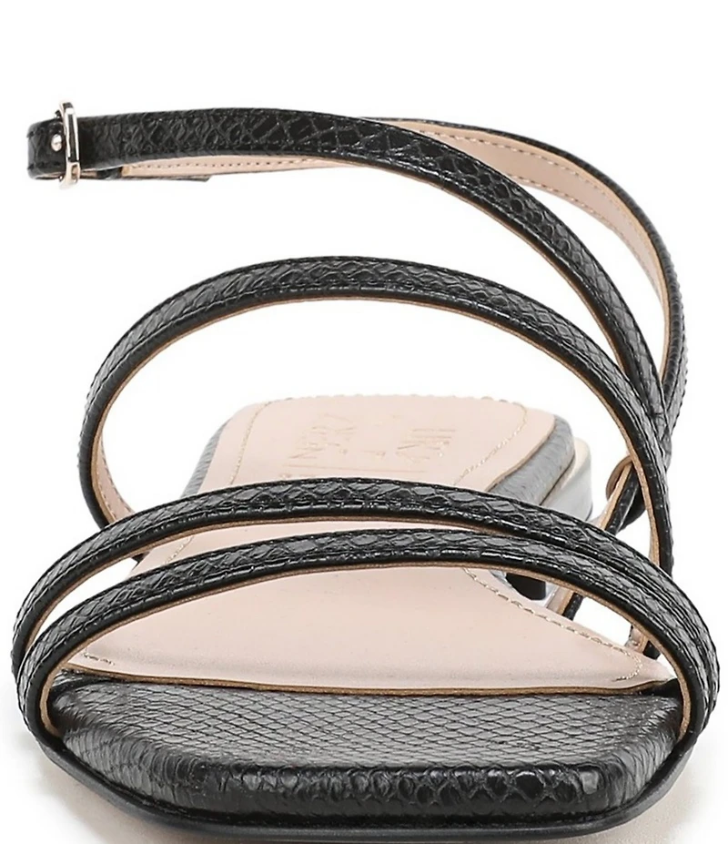 Naturalizer Nillie Snake Embossed Strappy Slingback Casual Sandals