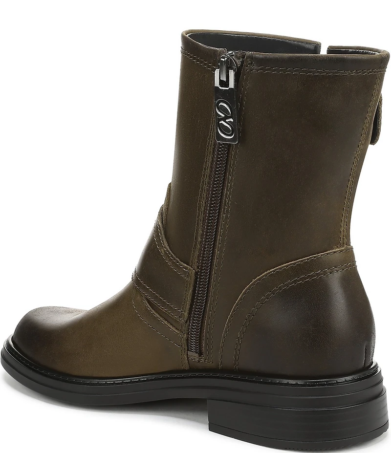 Naturalizer Optimus Leather D-Ring Hardware Ankle Booties