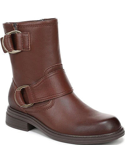 Naturalizer Optimus Leather D-Ring Hardware Ankle Booties