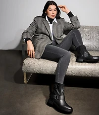 Naturalizer Optimus Leather D-Ring Hardware Ankle Booties