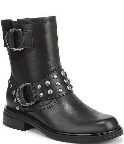 Naturalizer Optimus Stud Leather Hardware Ankle Booties
