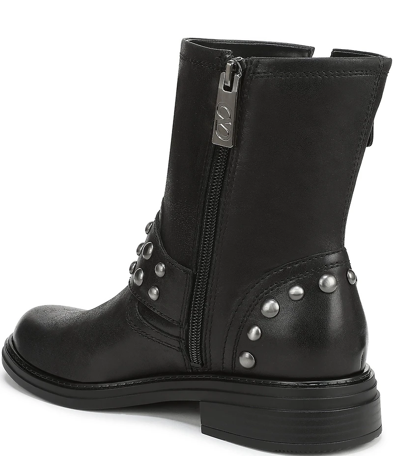 Naturalizer Optimus Stud Leather Hardware Ankle Booties