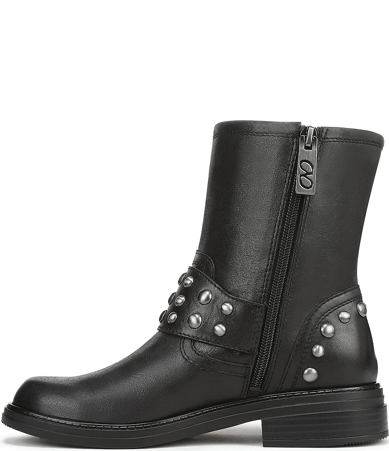 Naturalizer Optimus Stud Leather Hardware Ankle Booties