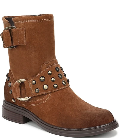Naturalizer Optimus Studded Suede Hardware Ankle Booties