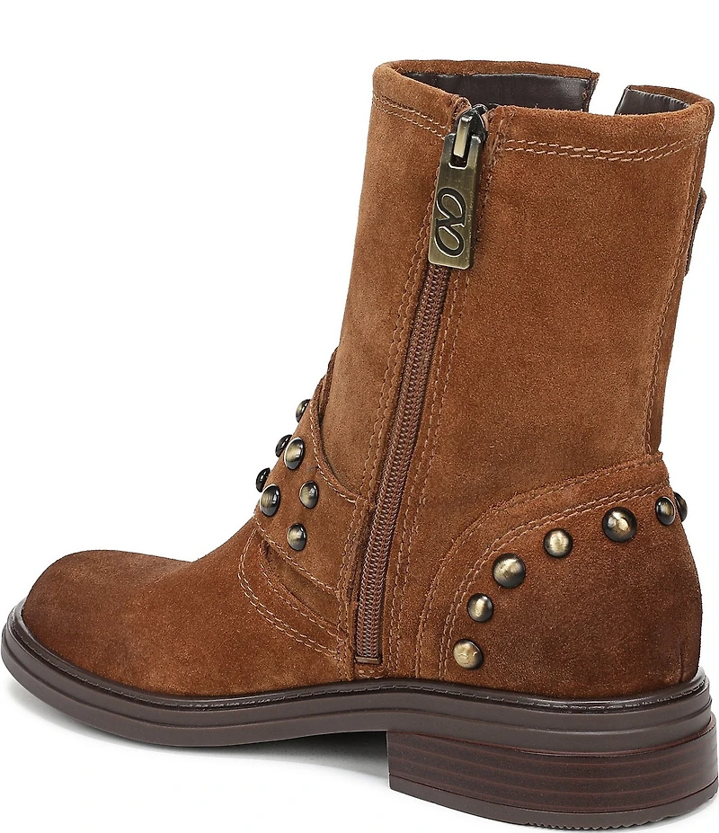 Naturalizer Optimus Studded Suede Hardware Ankle Booties