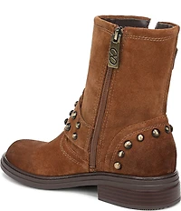 Naturalizer Optimus Studded Suede Hardware Ankle Booties