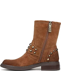 Naturalizer Optimus Studded Suede Hardware Ankle Booties