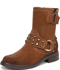 Naturalizer Optimus Studded Suede Hardware Ankle Booties