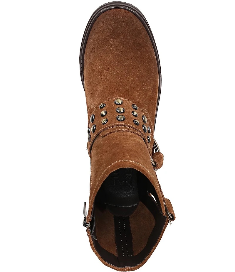 Naturalizer Optimus Studded Suede Hardware Ankle Booties