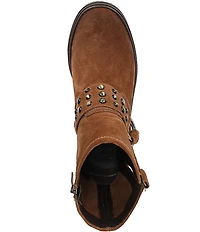 Naturalizer Optimus Studded Suede Hardware Ankle Booties