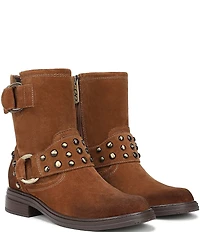 Naturalizer Optimus Studded Suede Hardware Ankle Booties