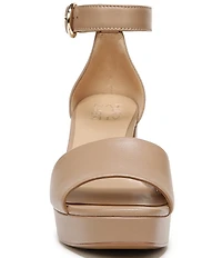 Naturalizer Pearlyn Leather Ankle Strap Platform Sandals