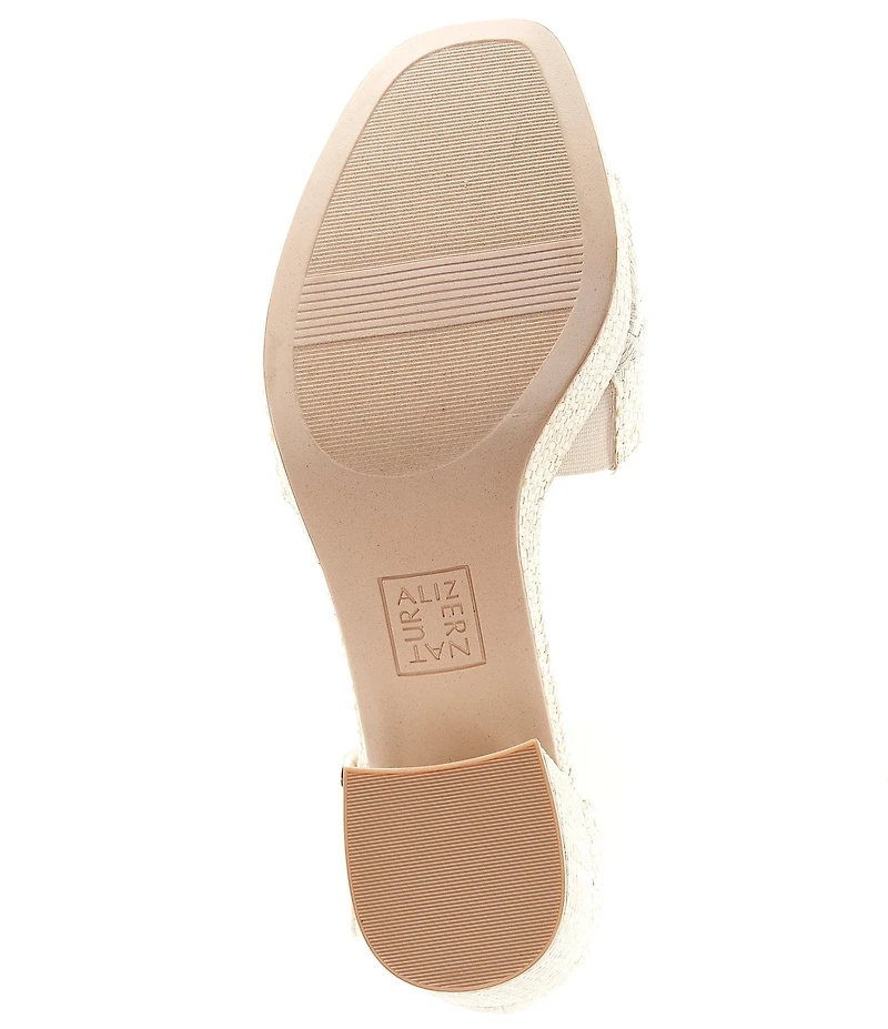 Naturalizer Pearlyn Raffia Ankle Strap Platform Dress Sandals