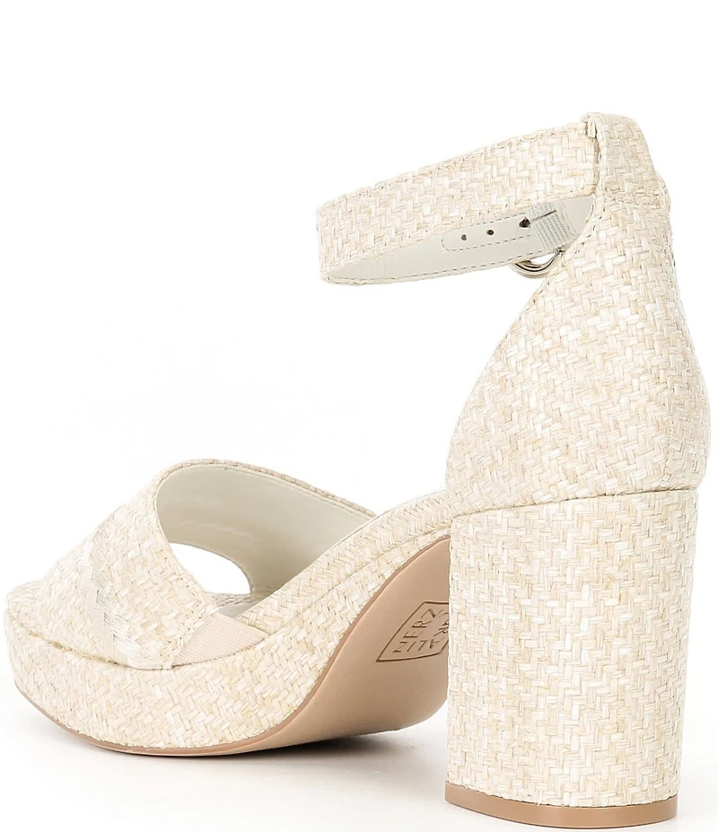 Naturalizer Pearlyn Raffia Ankle Strap Platform Dress Sandals