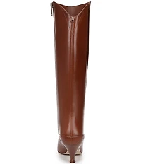 Naturalizer Pepper Leather Kitten Heel Tall Dress Boots