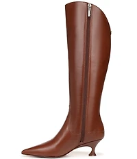 Naturalizer Pepper Leather Kitten Heel Tall Dress Boots