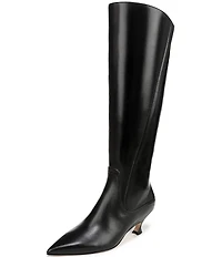Naturalizer Pepper Leather Kitten Heel Tall Dress Boots