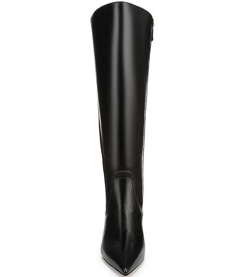 Naturalizer Pepper Leather Kitten Heel Tall Dress Boots