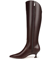 Naturalizer Pepper Leather Kitten Heel Tall Dress Boots