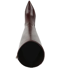 Naturalizer Pepper Leather Kitten Heel Tall Dress Boots