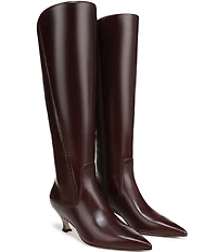Naturalizer Pepper Leather Kitten Heel Tall Dress Boots