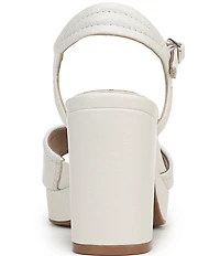 Naturalizer Petra Leather Ankle Wrap Platform Dress Sandals