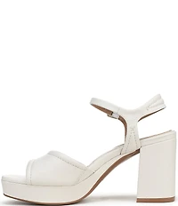 Naturalizer Petra Leather Ankle Wrap Platform Dress Sandals