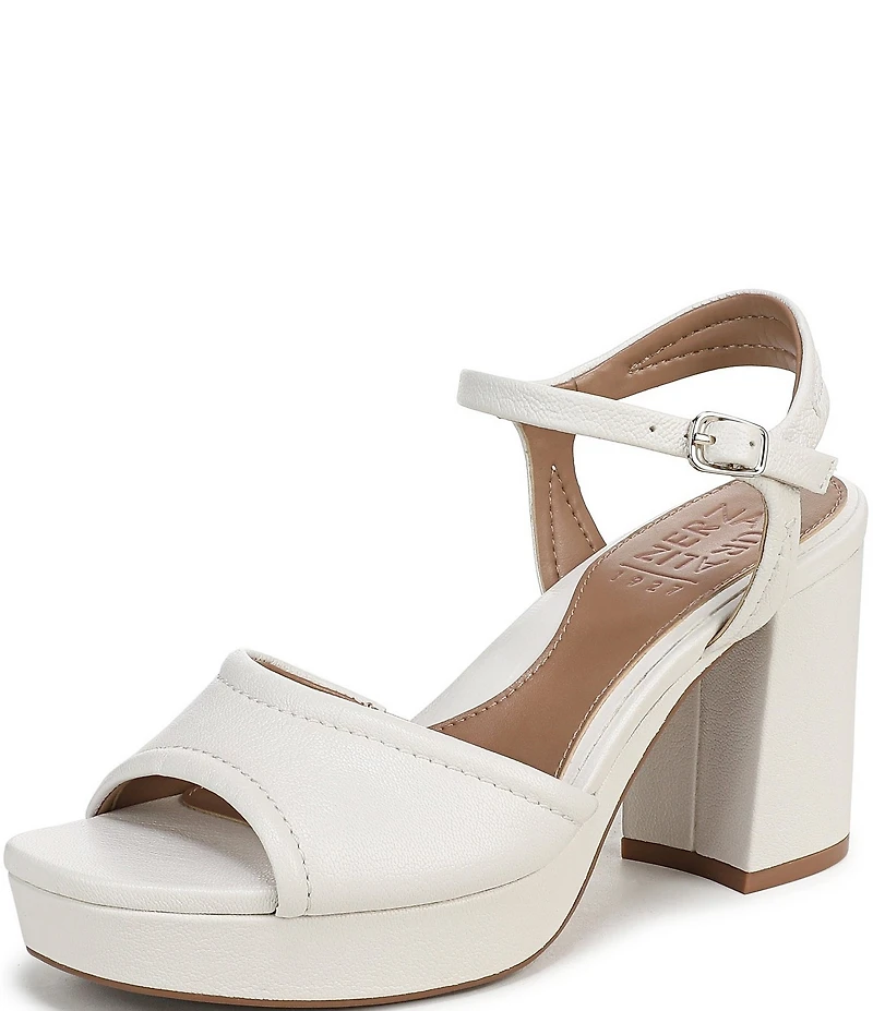 Naturalizer Petra Leather Ankle Wrap Platform Dress Sandals
