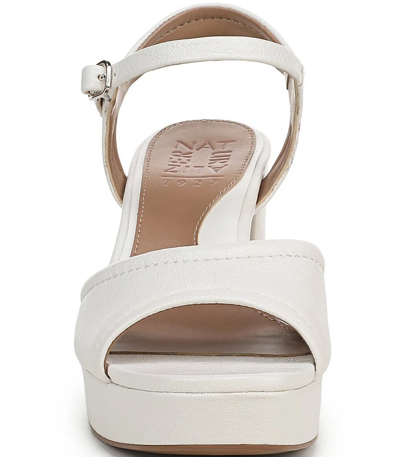 Naturalizer Petra Leather Ankle Wrap Platform Dress Sandals