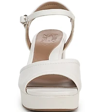 Naturalizer Petra Leather Ankle Wrap Platform Dress Sandals