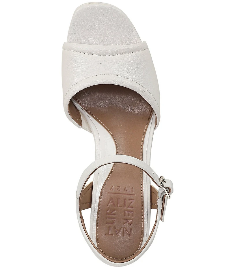 Naturalizer Petra Leather Ankle Wrap Platform Dress Sandals